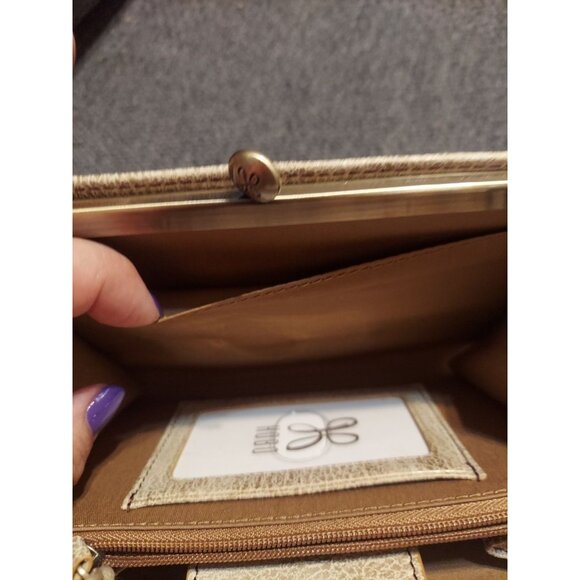 NWT $168 Hobo Wrislet Gold Leaf 100%Geniuine Leather Violet Wrislet - Picture 13 of 14